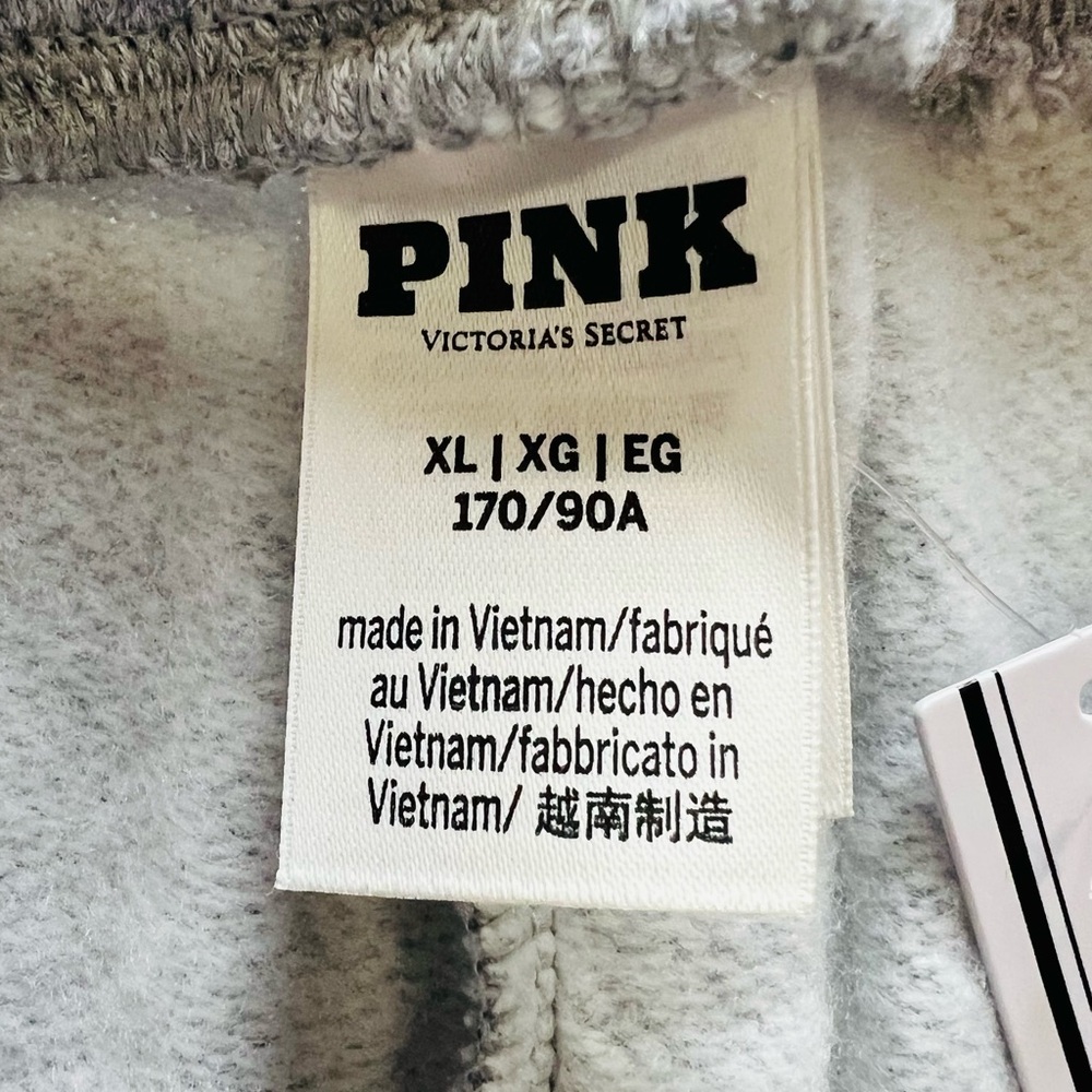 PINK VICTORIA’S SECRET Ivy Fleece Sweat Shorts High Rise Relaxed Fit Grey XL - Picture 8 of 13